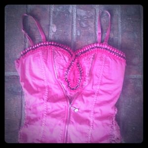 Pink and blackCorset